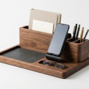 BTech Walnut Desk Organizer D2