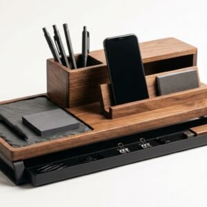 BTech Walnut Desk Organizer S1