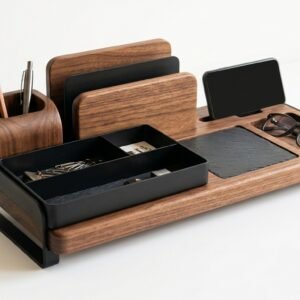 BTech Walnut Desk Organizer V2